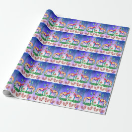 Modern Silken Windhound Wrapping Paper ラッピングペーパー