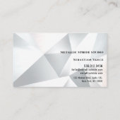 Modern Silver Geometric 名刺 (裏面)
