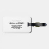 Modern Silver interwoven textile with a glossy ラゲッジタグ (裏面横)