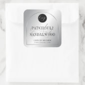 Modern Silver Logo Product Packaging Candles Label スクエアシール (バッグ)