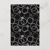 Modern Silver Rings Gray Wedding Information Card エンクロージャーカード (裏面)