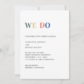 Modern, simpel, frisch Hochzeit Einladung 招待状 (正面)