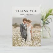 Modern Simple 2 Photo Wedding Thank You Card サンキューカード (スタンド正面)