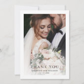 Modern Simple 2 Photos Wedding サンキューカード (正面)