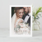 Modern Simple 2 Photos Wedding サンキューカード (スタンド正面)