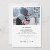 Modern Simple 2 Photos Wedding サンキューカード (裏面)