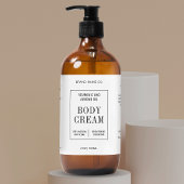 Modern Simple 4OZ Cosmetic Bottle Wraparound Label 長方形シール