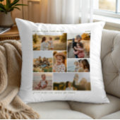 Modern Simple 7 Photo Collage Family Gift クッション
