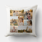 Modern Simple 7 Photo Collage Family Gift クッション (正面)
