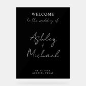 Modern Simple Acrylic Wedding Welcome Sign アクリルサイン (正面)