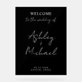 Modern Simple Acrylic Wedding Welcome Sign アクリルサイン