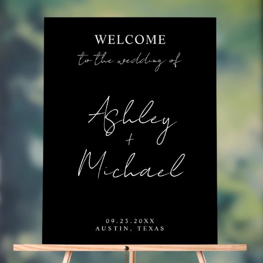 Modern Simple Acrylic Wedding Welcome Sign アクリルサイン (ニュートラル)