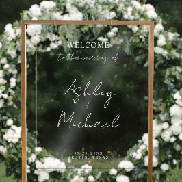 Modern Simple Acrylic Wedding Welcome Sign アクリルサイン