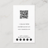 Modern Simple Arch Photo Black White QR Code 名刺 (裏面)