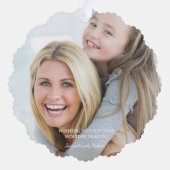 Modern Simple Be Merry Typography 1 Photo オーナメントカード (裏面)