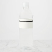 Modern Simple Black Bow Personalized water bottle  ペットボトルラベル (裏面)