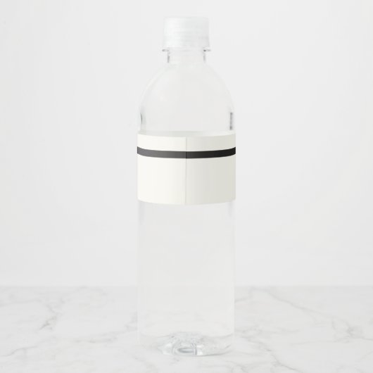 Modern Simple Black Bow Personalized water bottle  ペットボトルラベル (裏面)