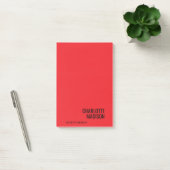 Modern Simple Black Red Minimalist Bold Text Name ポストイット (オフィス)
