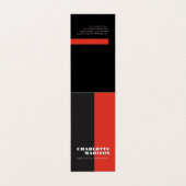 Modern Simple Black Red Trendy Minimalist Plain  名刺 (外部フラット)