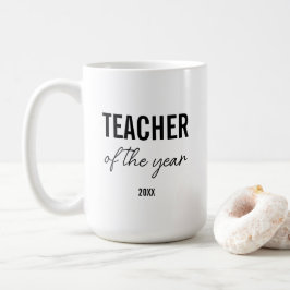Modern Simple Black Script Personalized Teacher コーヒーマグカップ
