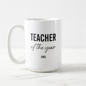 Modern Simple Black Script Personalized Teacher コーヒーマグカップ (左)