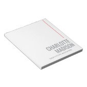 Modern Simple Black White Trendy Minimalist Plain  ノートパッド (アングル)