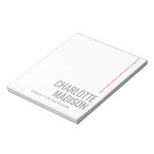 Modern Simple Black White Trendy Minimalist Plain  ノートパッド (回転)