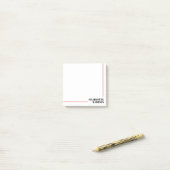 Modern Simple Black White Trendy Minimalist Plain  ポストイット (デスク上)