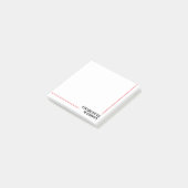 Modern Simple Black White Trendy Minimalist Plain  ポストイット (アングル)