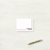 Modern Simple Black White Trendy Minimalist Plain  ポストイット (デスク上)