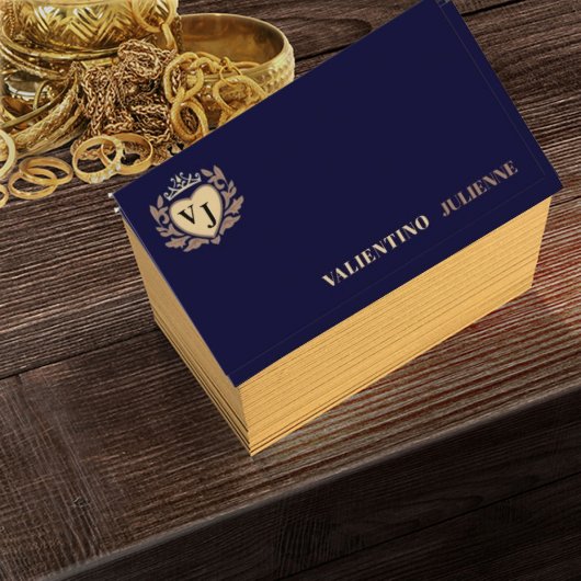 Modern Simple blue navy Minimalist Professional  マグネット名刺