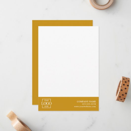 Modern Simple Business Logo Professional Editable ノートカード (正面/裏面インサイチュ)
