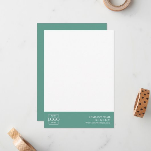 Modern Simple Business Logo Professional Editable ノートカード (正面/裏面インサイチュ)
