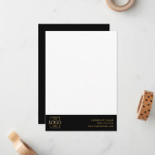 Modern Simple Business Logo Professional Editable ノートカード (正面/裏面インサイチュ)