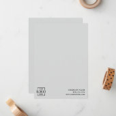 Modern Simple Business Logo Professional Editable ノートカード (正面/裏面インサイチュ)