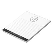 Modern Simple Business Logo Ruled Notepad ノートパッド (回転)