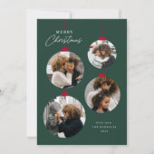 Modern Simple Christmas Ornament 4 Photo シーズンカード (正面)