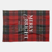 Modern Simple Classic Script Christmas キッチンタオル (横)