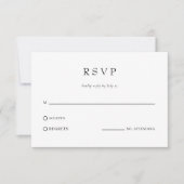 Modern Simple Classic Wedding QR Code RSVP (正面)