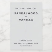 Modern Simple Clean Minimalist White Candle Label フードラベル (シングルラベル)