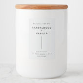Modern Simple Clean Minimalist White Candle Label フードラベル (正面)