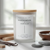 Modern Simple Clean Minimalist White Candle Label フードラベル