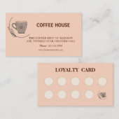 Modern simple coffee Shop Loyalty Card 名刺 (正面/裏面)