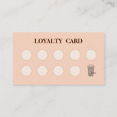 Modern simple coffee Shop Loyalty Card 名刺 (裏面)