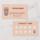 Modern simple coffee Shop Loyalty Card 名刺 (正面/裏面)