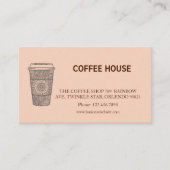 Modern simple coffee Shop Loyalty Card 名刺 (正面)