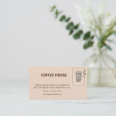 Modern simple coffee Shop Loyalty Card 名刺 (スタンド正面)