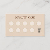 Modern simple coffee Shop Loyalty Card 名刺 (裏面)