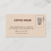 Modern simple coffee Shop Loyalty Card 名刺 (正面)