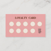 Modern simple coffee Shop Loyalty Card 名刺 (裏面)